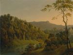 Joseph Wright of Derby  - Bilder Gemälde - View in Matlock Dale, Looking Towards Black Rock Escarpment