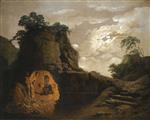 Joseph Wright of Derby  - Bilder Gemälde - Virgil's Tomb, with the Figure of Silius Italicus