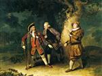 Johann Joseph Zoffany  - Bilder Gemälde - Garrick, Ackman and Bransby in a Scene from Lethe