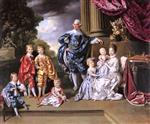 Johann Joseph Zoffany  - Bilder Gemälde - George III, Queen Charlotte and their Six Eldest Children