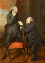 Johann Joseph Zoffany  - Bilder Gemälde - Jeffery Dunstan as Dr Last in 'Dr Last in his Chariot' by Isaac Bickerstaffe and Samuel Foote