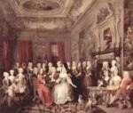 William Hogarth  - Bilder Gemälde - Versammlung im Wanstead House