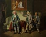 Johann Zoffany  - Bilder Gemälde - Shuter, Beard, and Dunstall in 'Love in a Village' by Isaac Bickerstaffe, Covent Garden