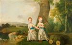 Johann Zoffany  - Bilder Gemälde - The Blunt Children