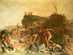 Johann Zoffany  - Bilder Gemälde - The Death of Captain James Cook