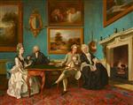 Johann Zoffany  - Bilder Gemälde - The Dutton Family in the Drawing Room of Sherborne Park, Gloucestershire