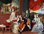 Johann Zoffany  - Bilder Gemälde - The Gore Family with George, 3rd Earl Cowper