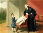 Johann Zoffany  - Bilder Gemälde - The Reverend Randall Burroughes and his son Ellis