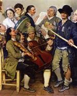 Johann Zoffany  - Bilder Gemälde - The Strolling Musicians