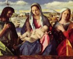 Giovanni Bellini - Bilder Gemälde - Madonna mit Johannes dem Täufer und einer Heiligen