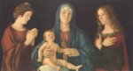 Giovanni Bellini - Bilder Gemälde - Madonna und zwei Heilige