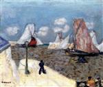 Pierre Bonnard  - Bilder Gemälde - Boats near the Port