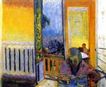 Pierre Bonnard  - Bilder Gemälde - Breakfast by the Radiator