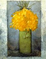 Pierre Bonnard  - Bilder Gemälde - Daffodils in a Green Pot
