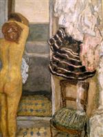 Pierre Bonnard  - Bilder Gemälde - Female Nude in a Full-length Mirror