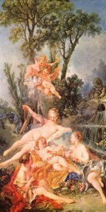 Francois Boucher - Bilder Gemälde - Amor als Gefangener