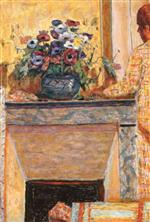 Pierre Bonnard  - Bilder Gemälde - Flowers on the Mantelpiece at Le Cannet