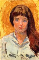 Pierre Bonnard  - Bilder Gemälde - Head of a Girl with Loose Hair