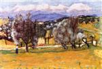 Pierre Bonnard  - Bilder Gemälde - Landscape with Mountains