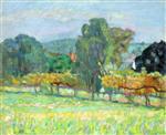 Pierre Bonnard  - Bilder Gemälde - Landscape with Red Steeple