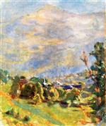 Pierre Bonnard  - Bilder Gemälde - Landscape, Green Harmony