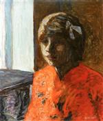 Pierre Bonnard  - Bilder Gemälde - Marthe Bonnard in a Red Blouse