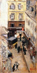 Pierre Bonnard  - Bilder Gemälde - Narrow Street in Paris