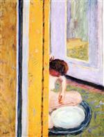Pierre Bonnard  - Bilder Gemälde - Nude Crouching in a Tub