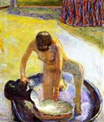 Pierre Bonnard  - Bilder Gemälde - Nude Crouching in the Tub