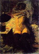 Pierre Bonnard  - Bilder Gemälde - Nude with Black Stockings