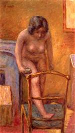 Pierre Bonnard  - Bilder Gemälde - Nude Woman with a Chair
