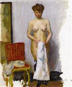 Pierre Bonnard  - Bilder Gemälde - Nude, Red Chair