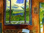 Pierre Bonnard  - Bilder Gemälde - Open Window toward the Seine (Vernon)