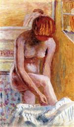 Pierre Bonnard  - Bilder Gemälde - Pink Nude Reflected in a Mirror