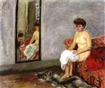Pierre Bonnard  - Bilder Gemälde - Seated Nude Reflected in a Mirror