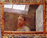 Pierre Bonnard  - Bilder Gemälde - Self-Portrait in a Bamboo Mirror