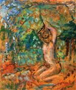 Pierre Bonnard  - Bilder Gemälde - Small Nude, Arms Raised, in a Landscape