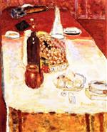 Pierre Bonnard  - Bilder Gemälde - Still Life with a Bottle of Red Wine