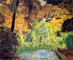 Pierre Bonnard  - Bilder Gemälde - Sunny Landscape, Village in the Background