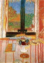 Pierre Bonnard  - Bilder Gemälde - Table in Front of the Window