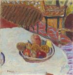 Pierre Bonnard  - Bilder Gemälde - Table with Bowl of Fruit