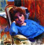 Pierre Bonnard  - Bilder Gemälde - The Blue Bodice