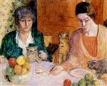 Pierre Bonnard  - Bilder Gemälde - The Cat's Lunch