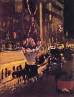 Pierre Bonnard  - Bilder Gemälde - The Effect of Night, the Moulin Rouge