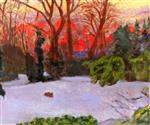 Bild:The Garden in the Snow, Sunset