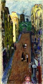 Pierre Bonnard  - Bilder Gemälde - The rue Tholozé and the Moulin de la Galette