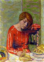 Pierre Bonnard  - Bilder Gemälde - The Striped Blouse