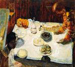 Pierre Bonnard  - Bilder Gemälde - The White Tablecloth