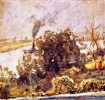 Pierre Bonnard  - Bilder Gemälde - Tugboat on the Seine