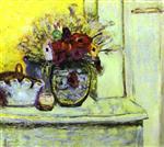 Pierre Bonnard  - Bilder Gemälde - Vase with Anemonies and Empty Vase